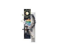 Lámpara LED 3D de Bonsái para Pared, Escultura de Pared, Pintura Decorativa, Arte Moderno para Colgar en la Pared, para Sala, Entrada, Pasillo, Lámpara Decorativa de Pared(Black-s,22"w*59"l)