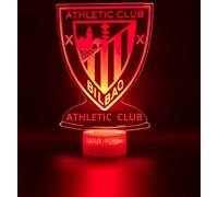 Lámpara LED 3D decorativa futbol con 16 colores y control remoto. Regalo niños y adultos. Lampara Escudo de futbol. Vive la magia de tu equipo en tu habitación. Regalo llavero (Bilbao)