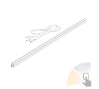 ledscom.de Luminaria LED bajo armario RIGEL, temperatura de color regulable, enchufe, 87cm, 10,1 W, 1122lm, blanco cálido/blanco