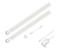 Lámpara LED bajo armario SIRIS blanco mate con conector Montaje en esquina