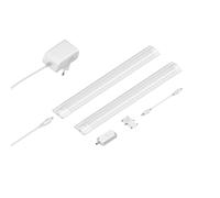 Lámpara LED bajo armario SIRIS blanco mate con regulador táctil plano 30cm c/u [EEK: F]