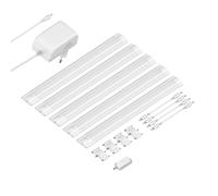 Lámpara LED bajo armario SIRIS blanco mate con regulador táctil plano 30cm c/u [EEK: F]