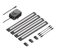 Lámpara LED bajo armario SIRIS negro mate plano 30cm c/u 368lm blanco cálido [EEK: F]