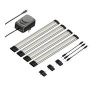 Lámpara LED bajo armario SIRIS plana 30cm c/u 370lm blanca juego de 4 [EEK: F]