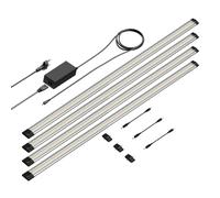 Lámpara LED bajo armario SIRIS plana 90cm c/u 963lm blanco cálido juego de 4 [EEK: F]