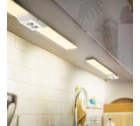 Lámpara LED bajo mueble OSRAM Socket blanca 3000 K atenuable enchufes