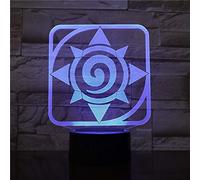 Lampara LED Blizzard Hearthstone Logo Cambia Color USB Luz nocturna y decoración