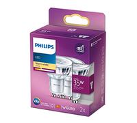 Lámpara LED Classic GU10 de Philips, 35 W, reflector, luz blanca cálida [clase energética F], 220-240 V
