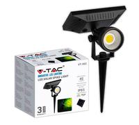 Lámpara Led COB Solar 2W IP65 Con Sensor Crepuscular 3000K V-TAC VT-952