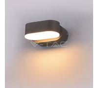 Lámpara LED Color Gris Con Fijación a la Pared Y Culata Rotativo 6W V-tac VT-816