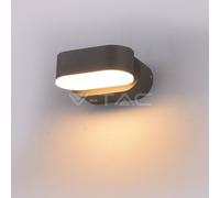 Lámpara LED Color Gris Con Fijación a la Pared Y Culata Rotativo 6W V-tac VT-816