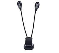 Lámpara LED con Clip, Mini Soporte de Música Portátil con Brazos Ajustables Dobles para Estudiar y Leer a Altas Horas de la Noche (8 cuentas LED)