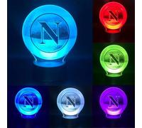 Lámpara LED con escudo aficionado napolitano, luz nocturna para mesilla de noche, mesa de escritorio, decoración para habitación infantil, aficionado Nápoles