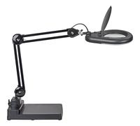 Lámpara LED con lupa MAULviso IP54 MAUL, longitud de brazo 310 mm, con pie