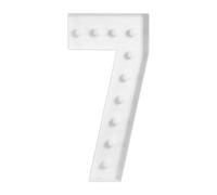 Lámpara LED con números de 100 cm, números iluminados, 7 números luminosos cálidos, 2000 - 3000 K, luz decorativa para bodas y fiestas, funciona con pilas (no incluidas)