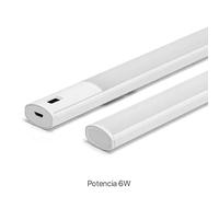 Lámpara LED de armario 6W 5700K con sensor USB, ideal para iluminar espacios pequeños y facilitar el acceso nocturno.