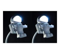 Lámpara LED de astronauta con un diseño divertido y atractivo, luz flexible para el cuidado de la vista para portátiles, ordenadores de sobremesa