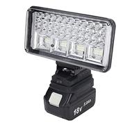 Lámpara LED de Batería de Litio de 6000 LM Luz de Trabajo LED Inalámbrica Portátil Luz de Inundación LED con Carcasa de Aleación de Aluminio para BL1430 14.4V-18V