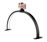 Lámpara LED de escritorio para uñas, luz de media luna plegable con soporte para teléfono para extensiones de belleza y pestañas, ideal para técnicos de uñas y artistas del tatuaje