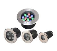 Lámpara LED de Exterior, Foco empotrable RGB para Suelo - Luces LED Impermeables de 36 W/18 W para jardín, terraza, Entrada de vehículos, escaleras, Patio, Sendero - Lámpara de Suelo enterra