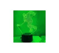 Lámpara LED de noche con diseño de jugador de hockey sobre hielo 3D, ilusión óptica, interruptor táctil