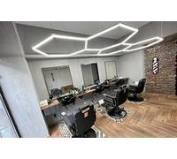 Lámpara LED de panal de abeja, 4 hexágonos, iluminación profesional, moderna, barber shop lavado de coches, carrocerías, detalles, pulido de coche, gimnasio, techo, pared