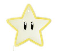 Lámpara LED de pared de neón Super Star, lámpara oficial de la Super Mario con cable de alimentación para el hogar, dormitorio, decoración de espacio de estar, regalo para jugadores | Paladone