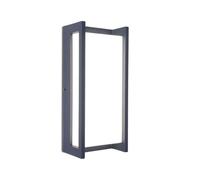 Lámpara LED de pared exterior Qubo, lámpara de pared de aluminio en antracita, lámpara de pared de 18 W, 1100 lúmenes, 3000 K, rectangular, resistente a la intemperie, moderna lámpara de exterior