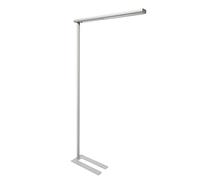 Lámpara LED de pie MAULjet, altura 1950 mm, aluminio blanco RAL 9006.