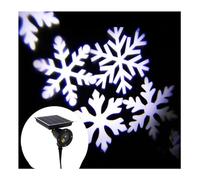 Lámpara LED de proyector de Navidad, luz Solar giratoria de 180 Grados, Estrella del Cielo, luz de Fiesta, lámpara de jardín for césped al Aire Libre (Color : White Snowflake, Size : 1)