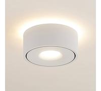 Lámpara LED de techo Arcchio Rotari, blanca, con luz hacia arriba y hacia True