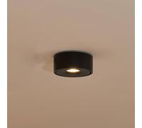 Lámpara LED de techo Arcchio Rotari, negra, de metal, Ø 12 cm