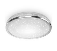 B.K.Licht LED lámpara de techo con decoración estrellar I 24W LED I cielo estrellado I 2200lm I color de luz blanca neutra 4000K I plafon led techo I Ø380mm