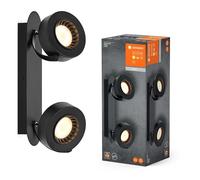 Lámpara LED De Techo Decoración 2 Spot Venus Negro 10,5W 1000lm Blanco Cálido