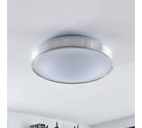 Lámpara LED de techo Emelie de Lindby, Ø 42 cm, color aluminio, metal
