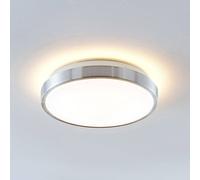 Lámpara LED de techo Emelie de Lindby, Ø 27 cm, color aluminio, metal