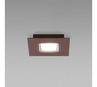 Lámpara LED de techo Fabbian Quarter, marrón, metal, 15 cm