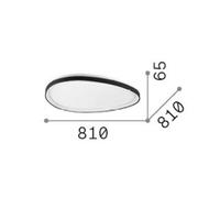 Lámpara LED de techo IDEAL LUX Gemini, latón, 81 cm, 3000 K, encendido/apagado