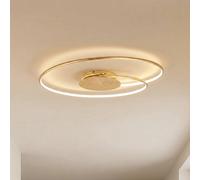 Lámpara LED de techo Joline de Lindby, Ø 74 cm, dorada, metal