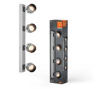 Lámpara LED De Techo Lámpara Decoración Bombilla Júpiter Plata 4 X 5,5W 2000lm