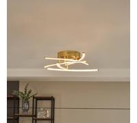 Lámpara LED de techo Lindby Flakira, 5 luces latón envejecido