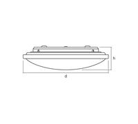 Lámpara LED de techo OR e OSRAM, Ø 41 cm, control remoto CCT blanco