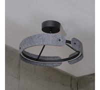 Lámpara LED de techo OSRAM Decor Curve Felt, gris, fieltro, 3000 K