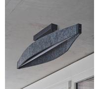 Lámpara LED de techo OSRAM Decor Flat Felt, gris, fieltro, 3000 K True