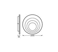 OSRAM Plafón ORBIS SPIRAL ROUND 505mm, blanco, 42W, 4000lm, color de luz blanco cálido, distribución eficaz de la luz indirecta, larga duración, redondo, módulo LED, IP20, 3000K.