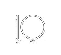 Lámpara LED de techo OSRAM ORBIS ULTRA SLIM, blanca, Ø 24 cm, atenuable True