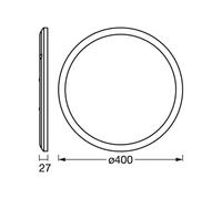 Lámpara LED de techo OSRAM ORBIS ULTRA SLIM, negro, Ø 40 cm atenuable