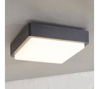 Lindby LED Lámparas de techo Nermin (Moderno) en Negro hecho Plástico (1 llama, lámpara exterior para el jardín, la terraza balcón y vivienda