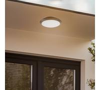 Lámpara LED de techo para exterior Naira de Lindby, gris, Ø 30 cm, IP65