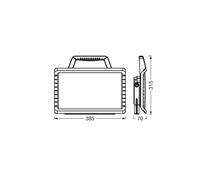 Lámpara LED de trabajo recargable OSRAM VALUE BATTERY, 26 W, negra, IP54